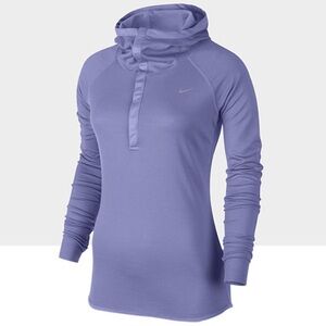 Limited Edition Nike Running Dri-fit Purple Pull On Long Sleeve Hoodie